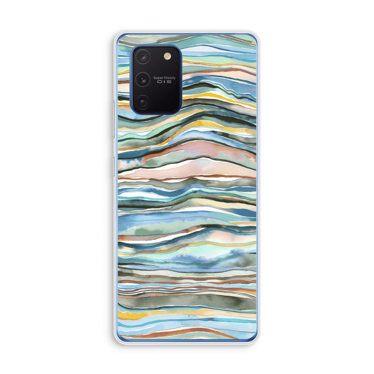 Watercolor Agate: Samsung Galaxy Note 10 Lite Transparant Hoesje