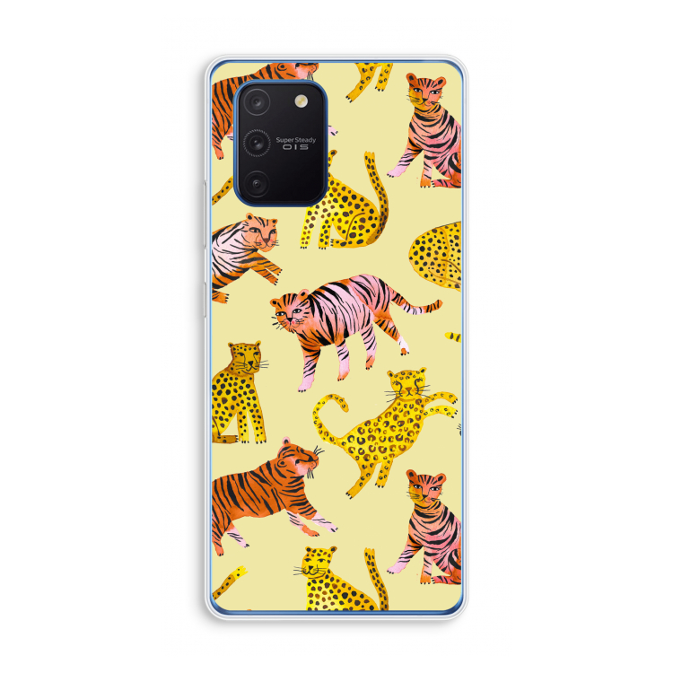 Cute Tigers and Leopards: Samsung Galaxy Note 10 Lite Transparant Hoesje
