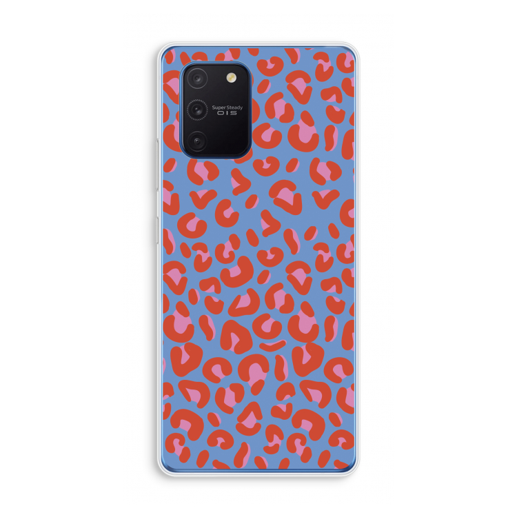 Leopard blue: Samsung Galaxy Note 10 Lite Transparant Hoesje