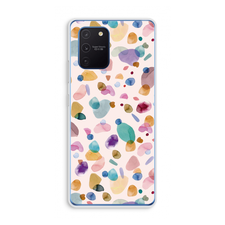 Terrazzo Memphis Pink: Samsung Galaxy Note 10 Lite Transparant Hoesje