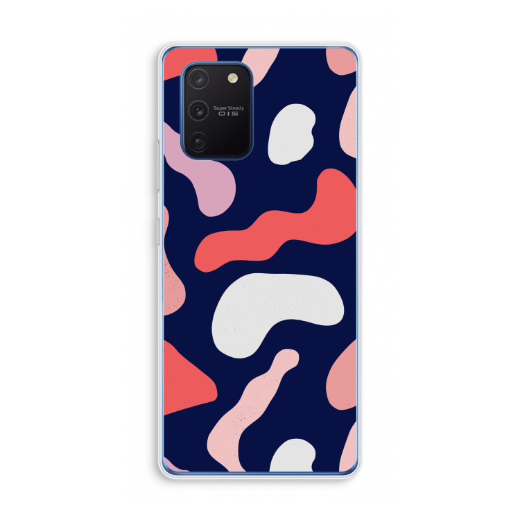 Memphis Shapes Pink: Samsung Galaxy Note 10 Lite Transparant Hoesje