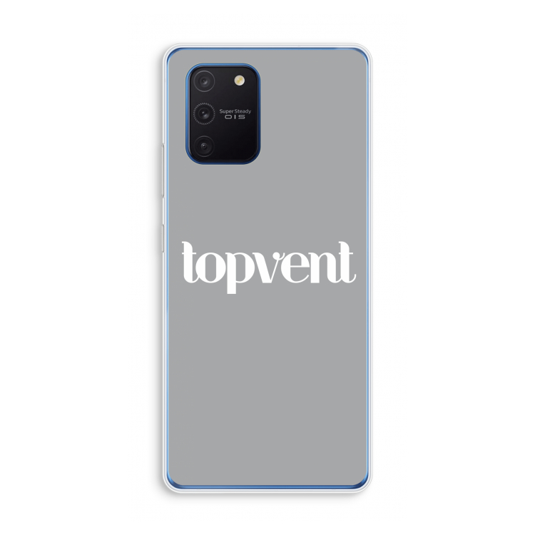 Topvent Grijs Wit: Samsung Galaxy Note 10 Lite Transparant Hoesje