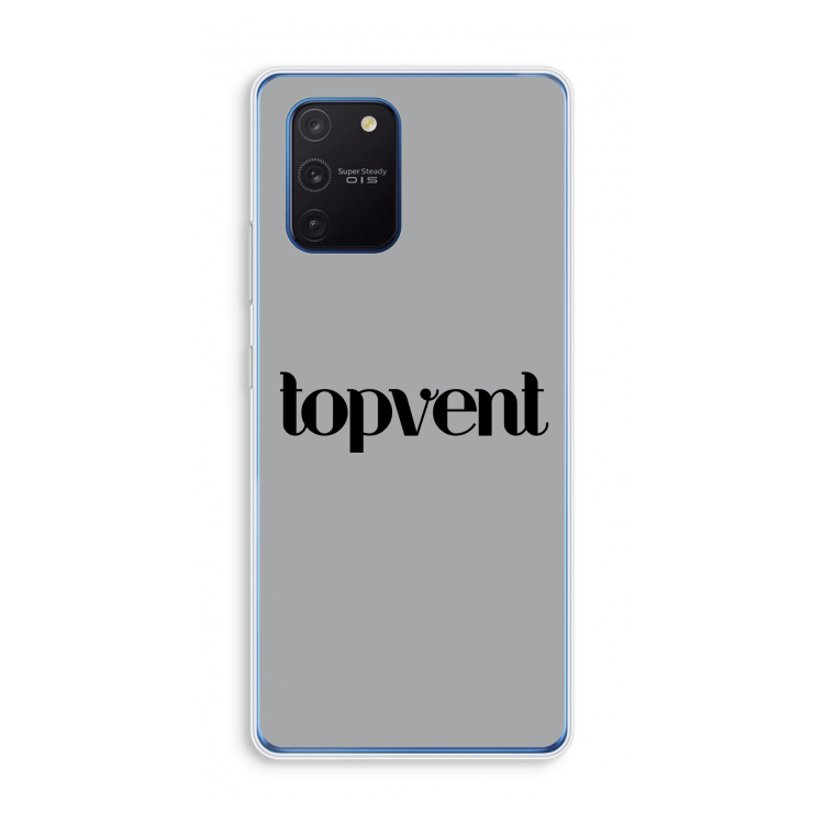 Topvent Grijs Zwart: Samsung Galaxy Note 10 Lite Transparant Hoesje