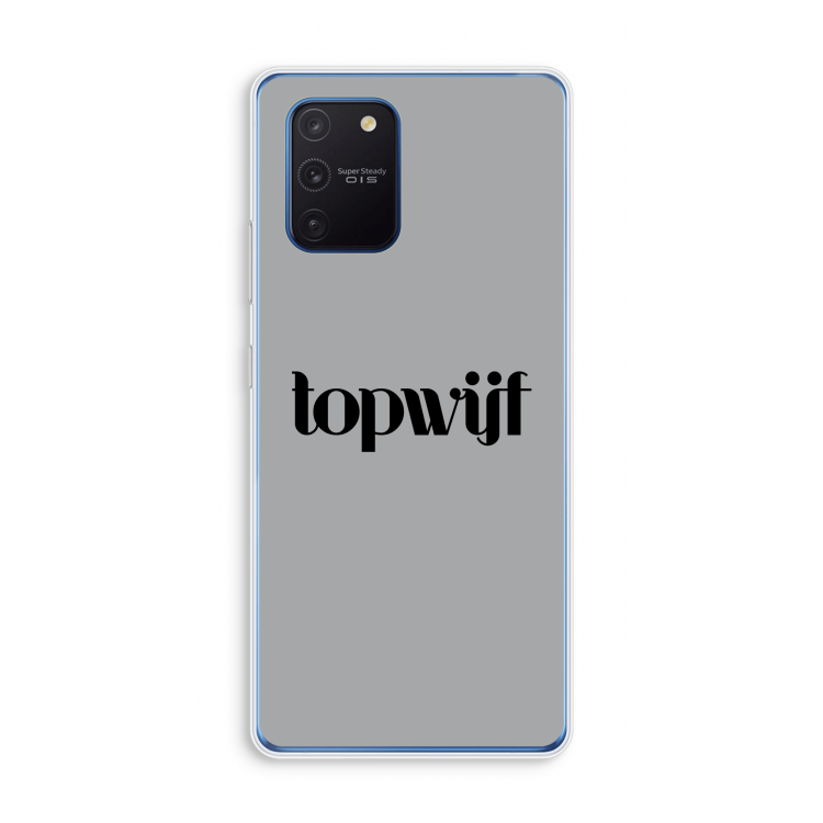 Topwijf Grijs Zwart: Samsung Galaxy Note 10 Lite Transparant Hoesje
