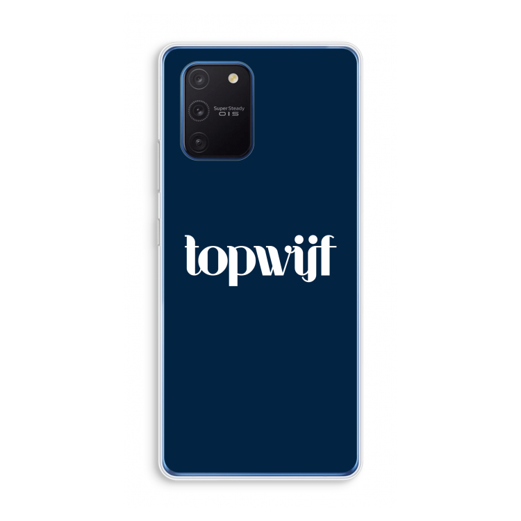 Topwijf Navy: Samsung Galaxy Note 10 Lite Transparant Hoesje