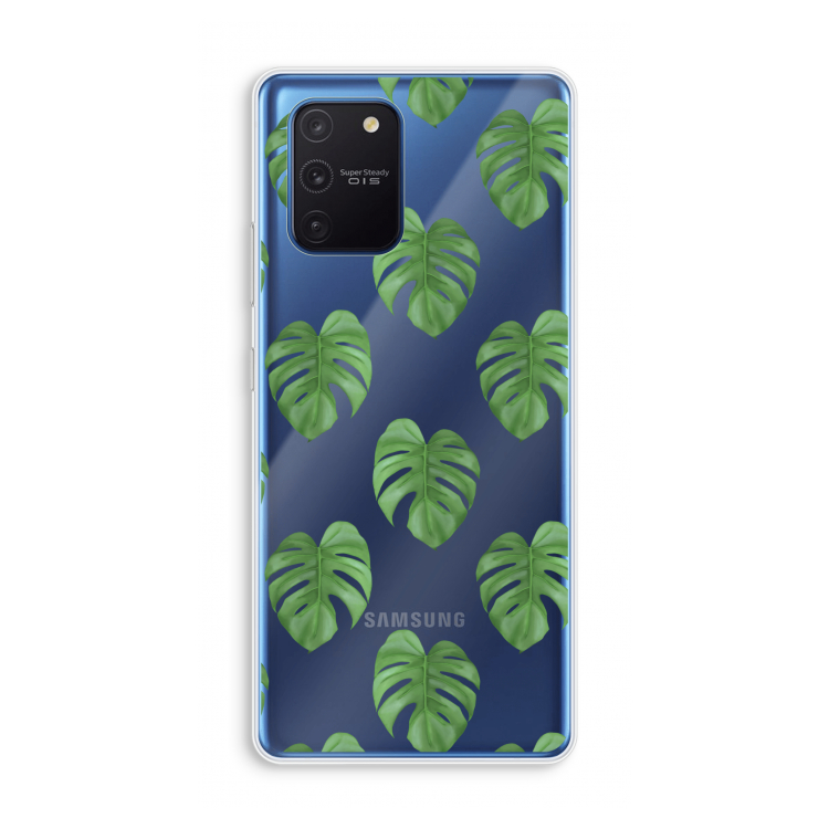 Monstera leaves: Samsung Galaxy Note 10 Lite Transparant Hoesje