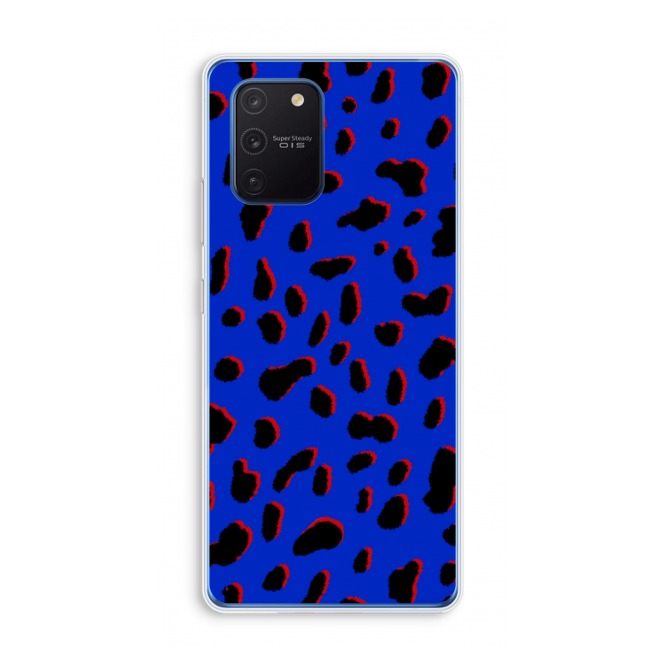 Blue Leopard: Samsung Galaxy Note 10 Lite Transparant Hoesje