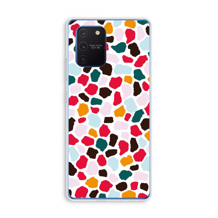 Colored Giraffe: Samsung Galaxy Note 10 Lite Transparant Hoesje