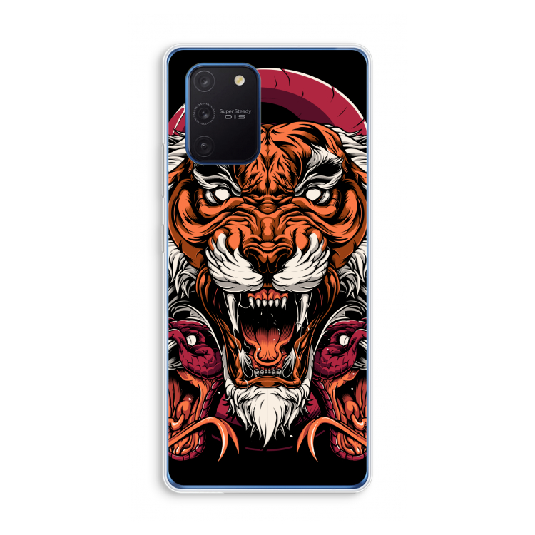 Tiger and Rattlesnakes: Samsung Galaxy Note 10 Lite Transparant Hoesje
