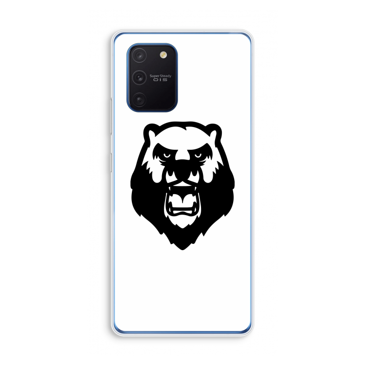 Angry Bear (white): Samsung Galaxy Note 10 Lite Transparant Hoesje