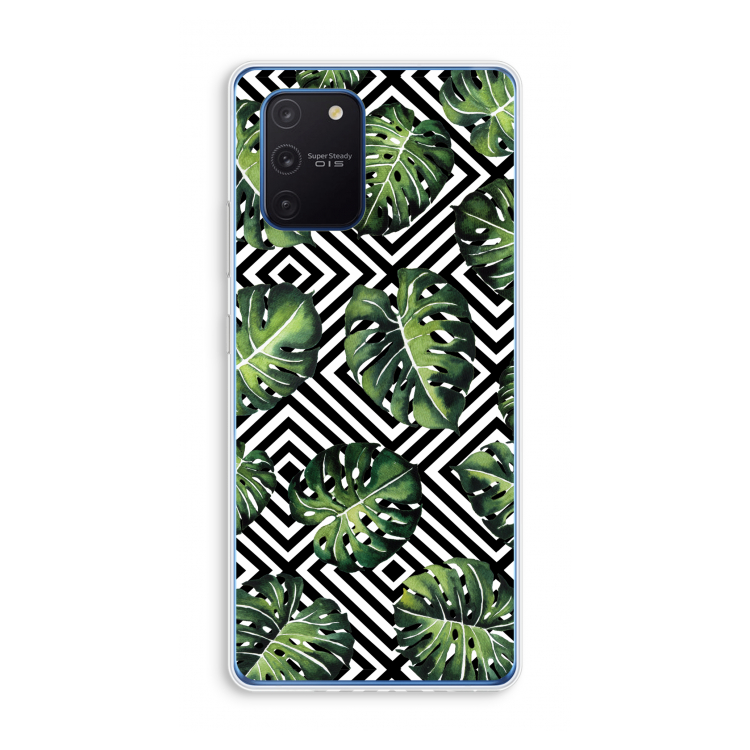 Geometrische jungle: Samsung Galaxy Note 10 Lite Transparant Hoesje