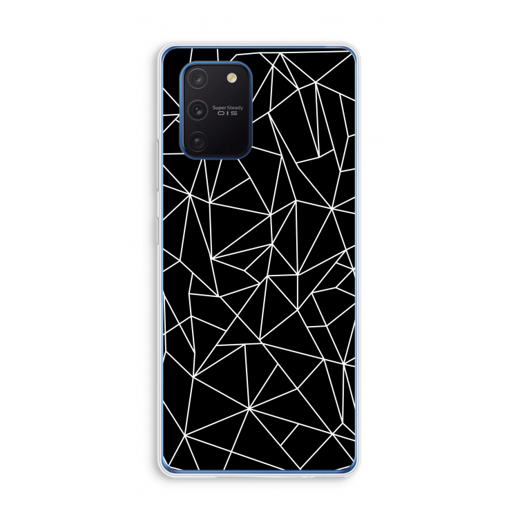 Geometrische lijnen wit: Samsung Galaxy Note 10 Lite Transparant Hoesje