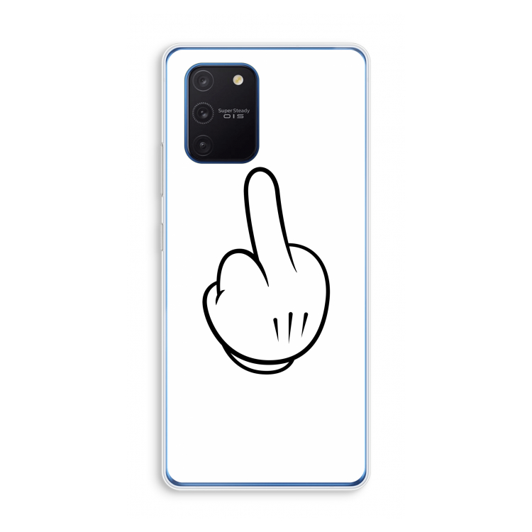 Middle finger white: Samsung Galaxy Note 10 Lite Transparant Hoesje