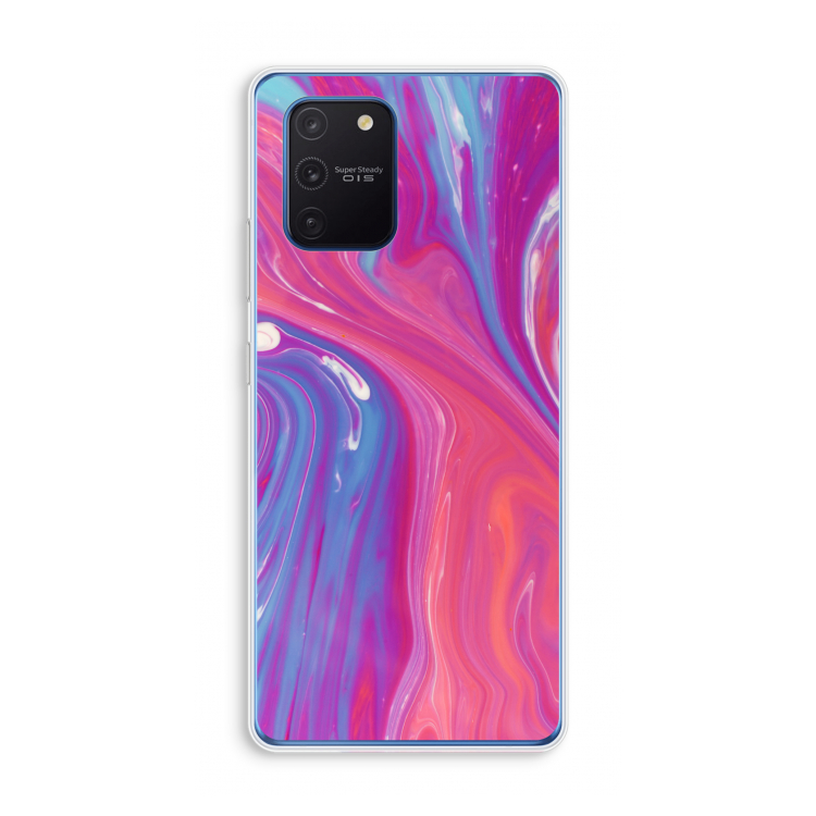 Paarse stroom: Samsung Galaxy Note 10 Lite Transparant Hoesje