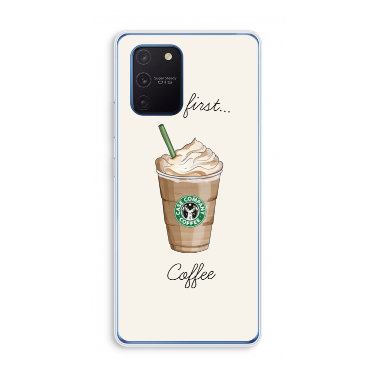 But first coffee: Samsung Galaxy Note 10 Lite Transparant Hoesje