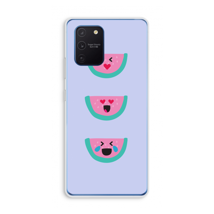 Smiley watermeloen: Samsung Galaxy Note 10 Lite Transparant Hoesje