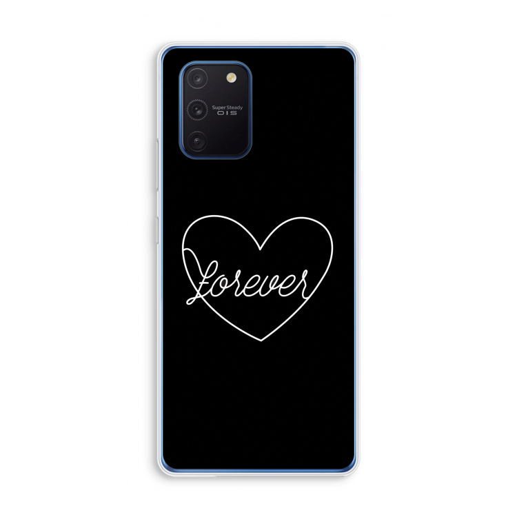 Forever heart black: Samsung Galaxy Note 10 Lite Transparant Hoesje