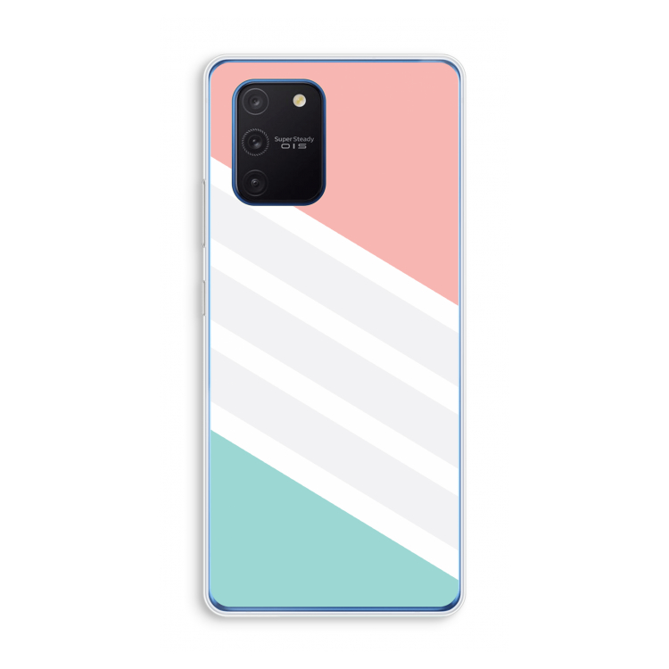 Strepen pastel: Samsung Galaxy Note 10 Lite Transparant Hoesje