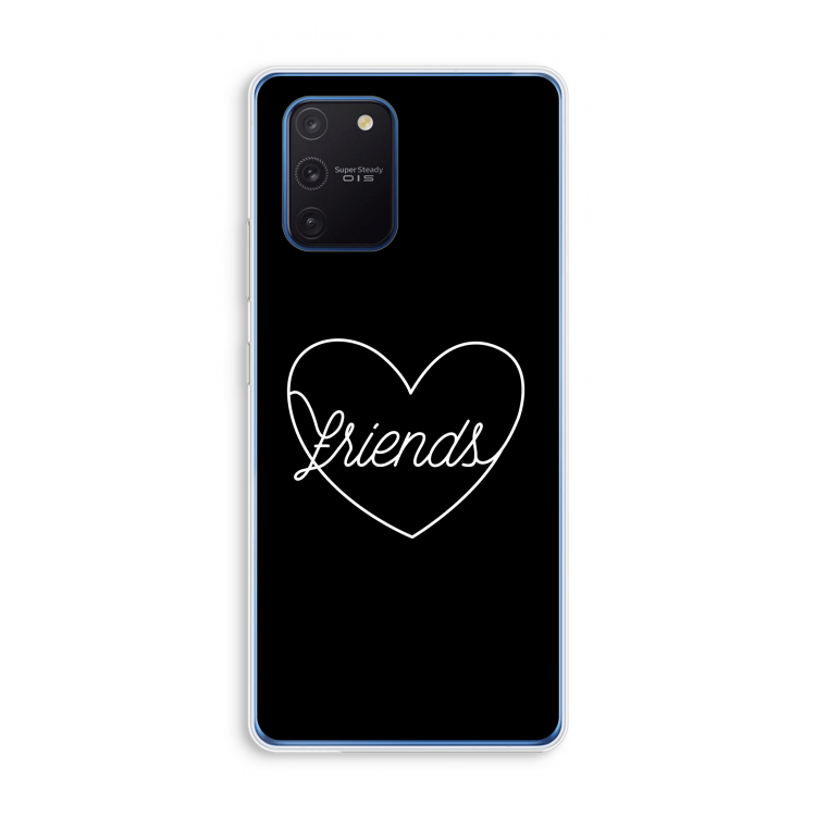 Friends heart black: Samsung Galaxy Note 10 Lite Transparant Hoesje