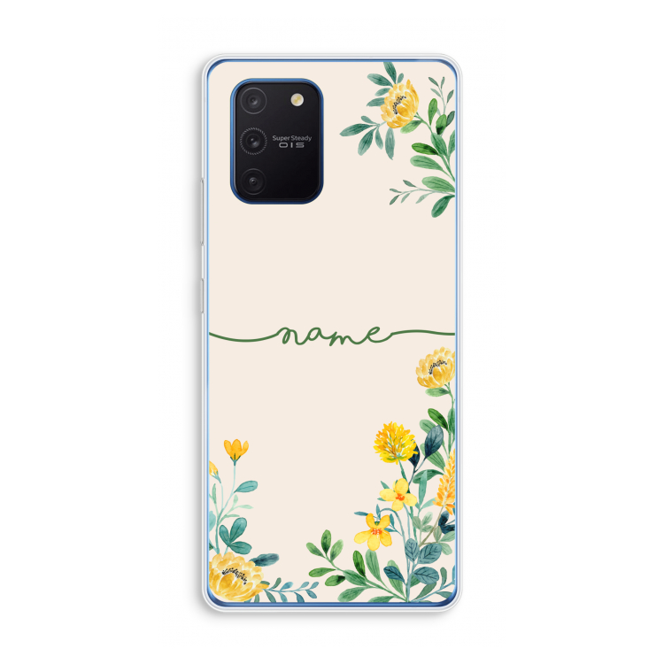 Gele bloemen: Samsung Galaxy Note 10 Lite Transparant Hoesje