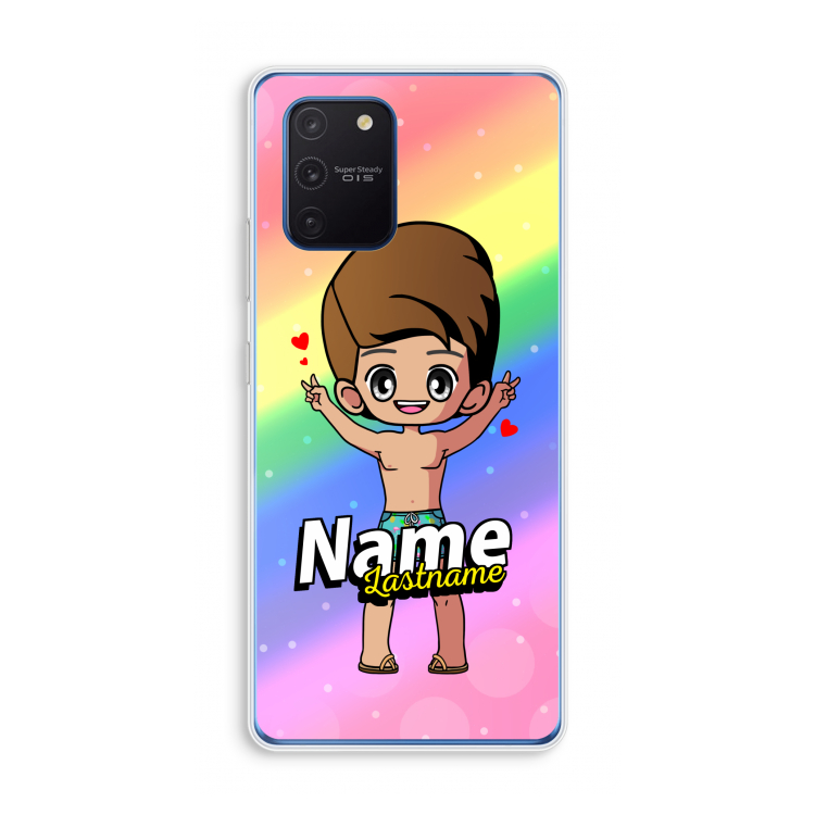 Chibi Maker man: Samsung Galaxy Note 10 Lite Transparant Hoesje
