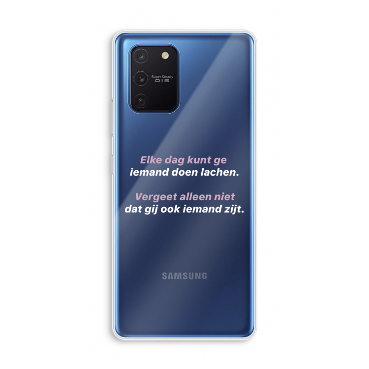 gij zijt ook iemand: Samsung Galaxy Note 10 Lite Transparant Hoesje