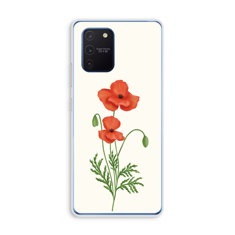 Red poppy: Samsung Galaxy Note 10 Lite Transparant Hoesje