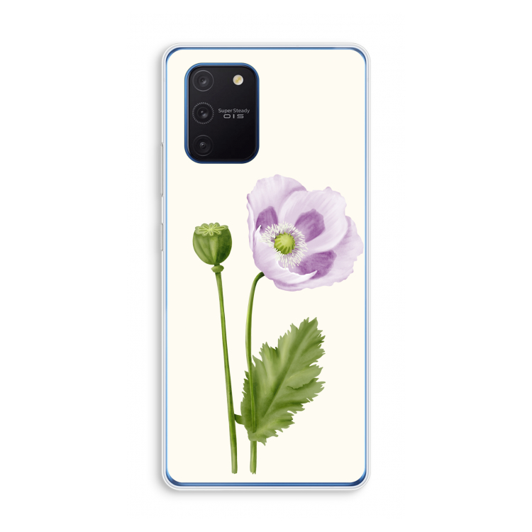 Purple poppy: Samsung Galaxy Note 10 Lite Transparant Hoesje