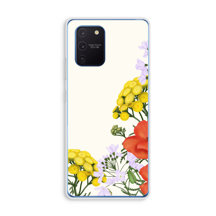 Wilde bloemen: Samsung Galaxy Note 10 Lite Transparant Hoesje