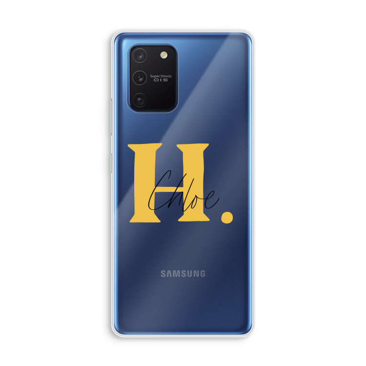 Amber Script: Samsung Galaxy Note 10 Lite Transparant Hoesje