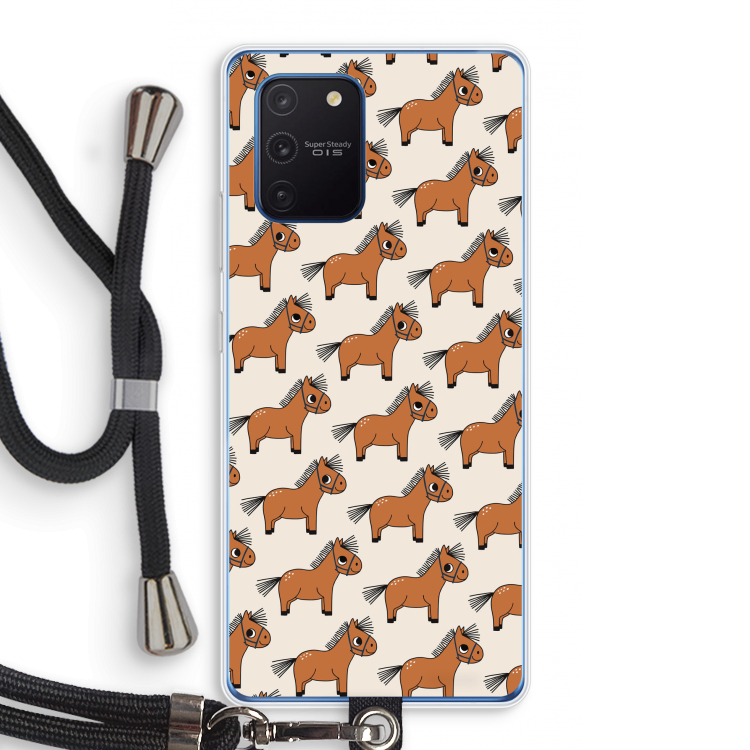 Pony: Samsung Galaxy Note 10 Lite Transparant Hoesje met koord