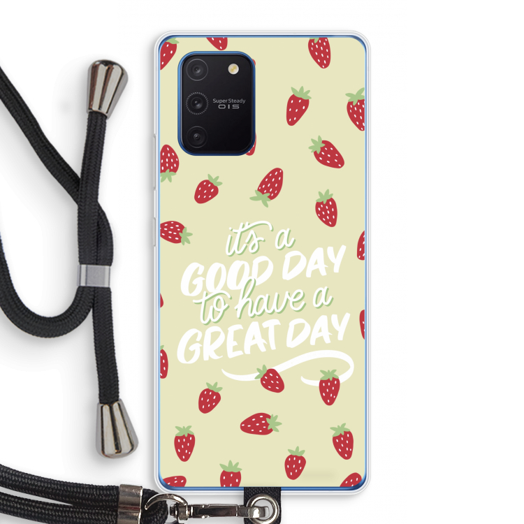 Don't forget to have a great day: Samsung Galaxy Note 10 Lite Transparant Hoesje met koord