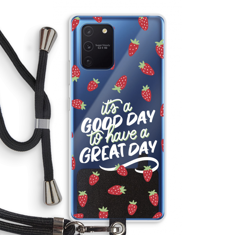 Don't forget to have a great day: Samsung Galaxy Note 10 Lite Transparant Hoesje met koord