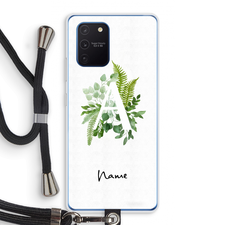Green Brush: Samsung Galaxy Note 10 Lite Transparant Hoesje met koord