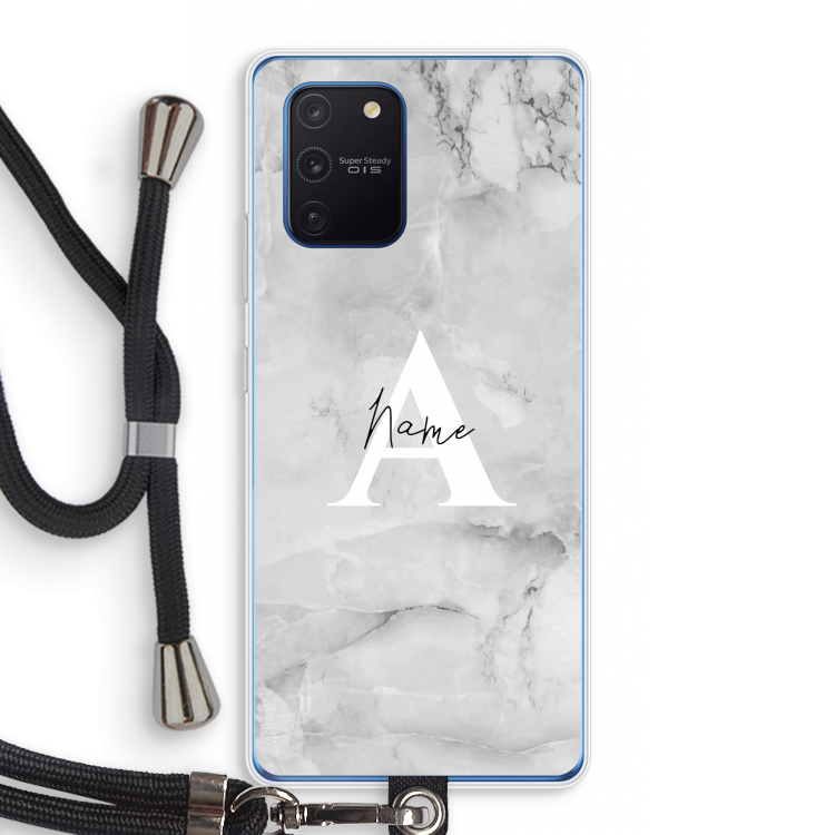 Ivory Marble: Samsung Galaxy Note 10 Lite Transparant Hoesje met koord