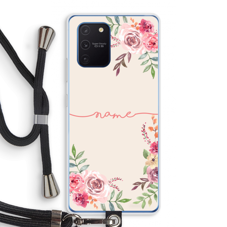 Rozen: Samsung Galaxy Note 10 Lite Transparant Hoesje met koord