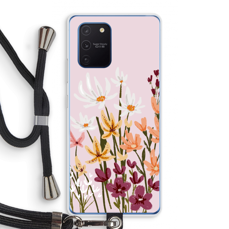 Painted wildflowers: Samsung Galaxy Note 10 Lite Transparant Hoesje met koord