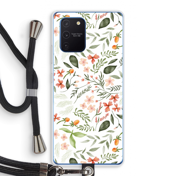 Sweet little flowers: Samsung Galaxy Note 10 Lite Transparant Hoesje met koord