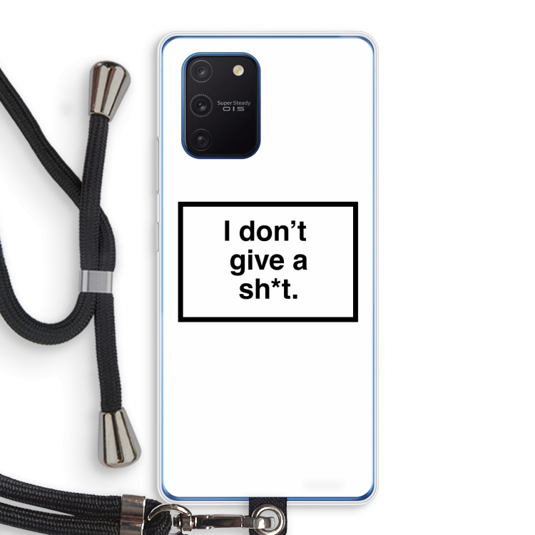 Don't give a shit: Samsung Galaxy Note 10 Lite Transparant Hoesje met koord