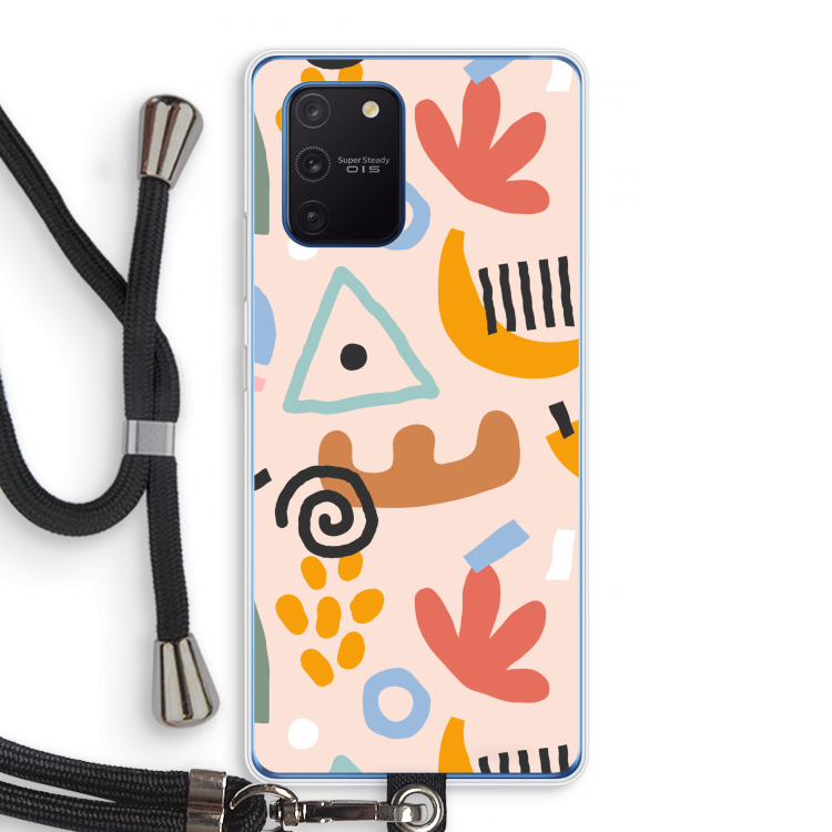 Abstract: Samsung Galaxy Note 10 Lite Transparant Hoesje met koord