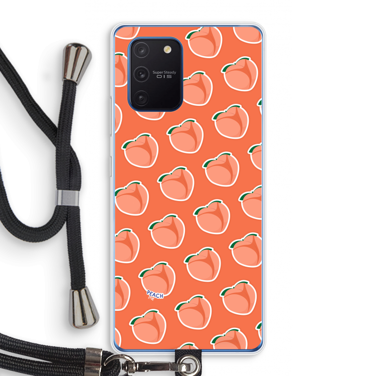 Just peachy: Samsung Galaxy Note 10 Lite Transparant Hoesje met koord