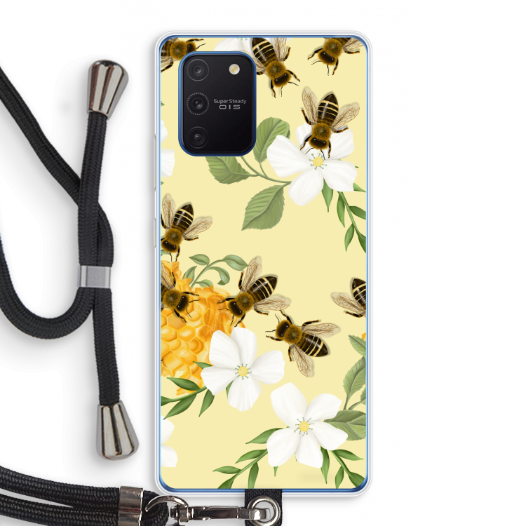 No flowers without bees: Samsung Galaxy Note 10 Lite Transparant Hoesje met koord