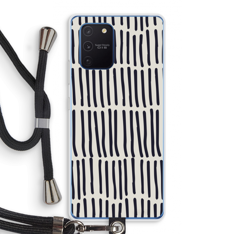 Moroccan stripes: Samsung Galaxy Note 10 Lite Transparant Hoesje met koord