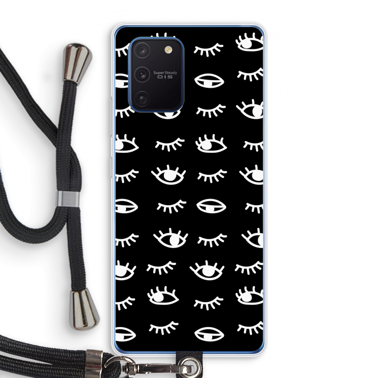Eye pattern #3: Samsung Galaxy Note 10 Lite Transparant Hoesje met koord