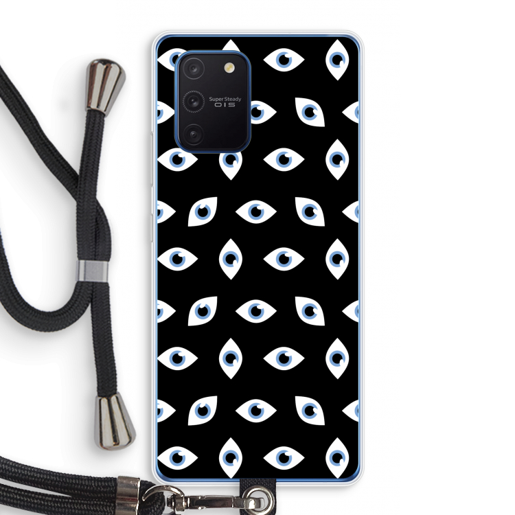 Eyes pattern: Samsung Galaxy Note 10 Lite Transparant Hoesje met koord