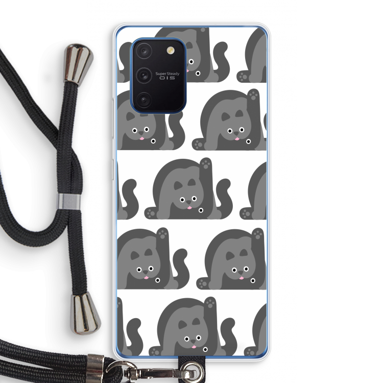 Cats: Samsung Galaxy Note 10 Lite Transparant Hoesje met koord