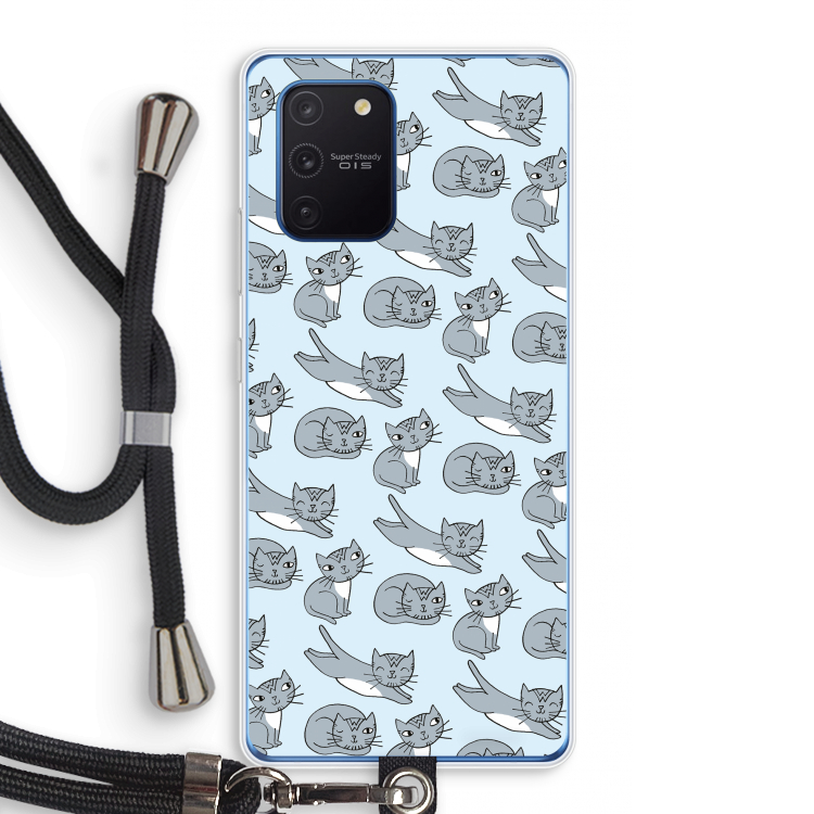 Poezen: Samsung Galaxy Note 10 Lite Transparant Hoesje met koord