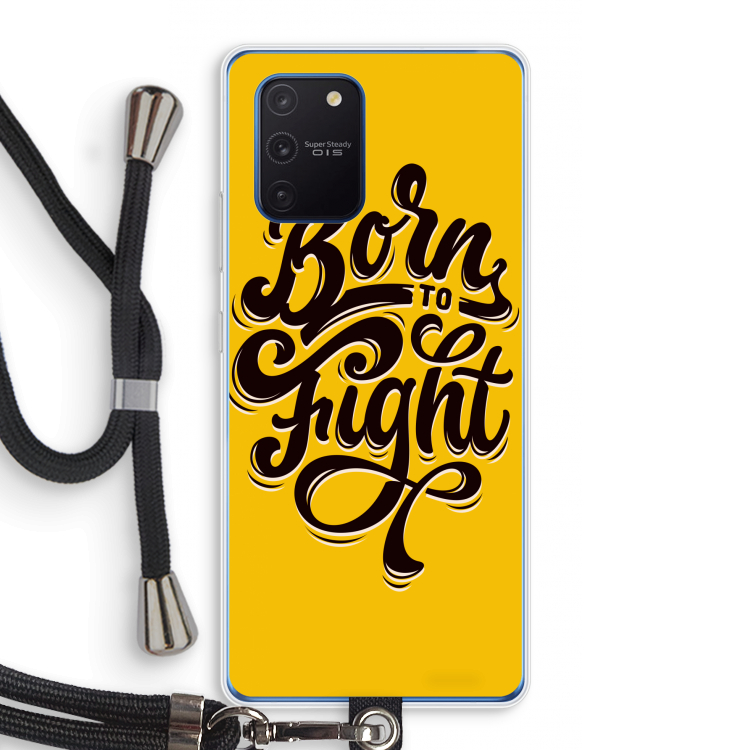 Born to Fight: Samsung Galaxy Note 10 Lite Transparant Hoesje met koord