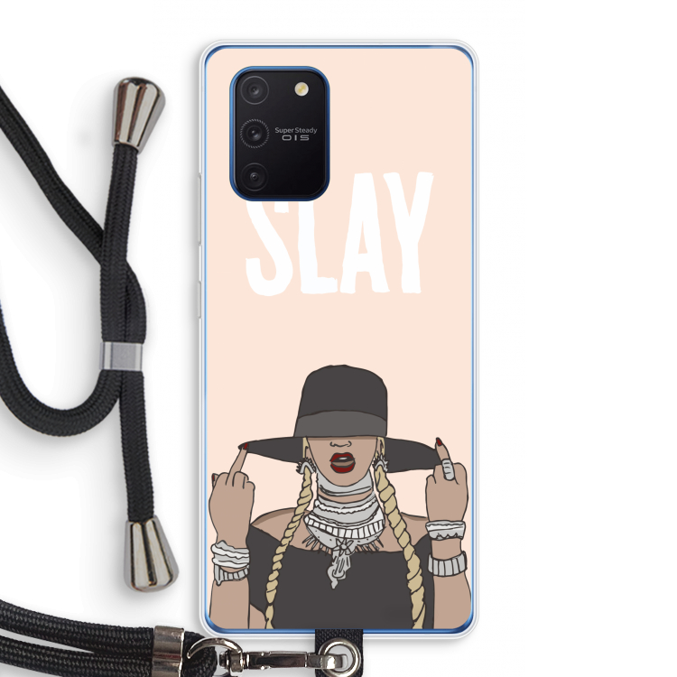 Slay All Day: Samsung Galaxy Note 10 Lite Transparant Hoesje met koord