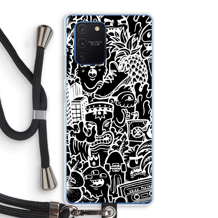 Vexx Black Mixtape: Samsung Galaxy Note 10 Lite Transparant Hoesje met koord
